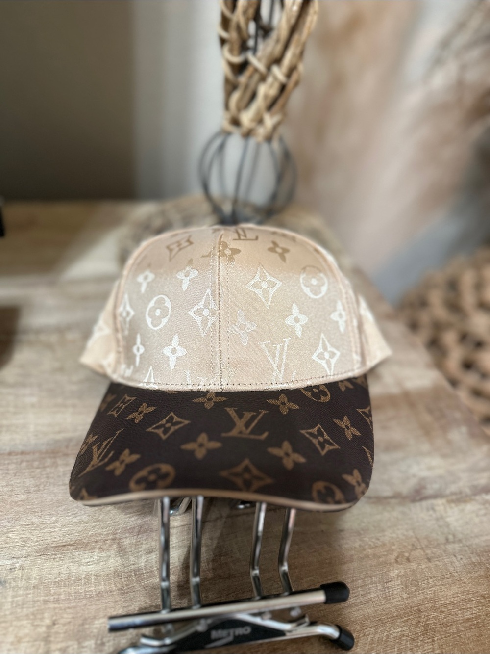 Louis Vuitton Two-Tone Monogram Baseball Cap - Tan & Brown - Picture 2 of 8